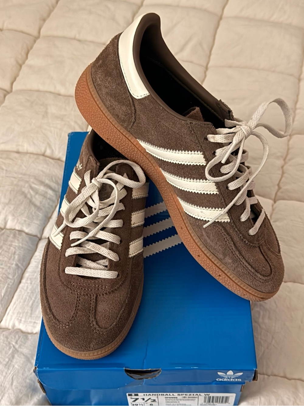 Adidas Handball Spezial Sneakers in Brown & White